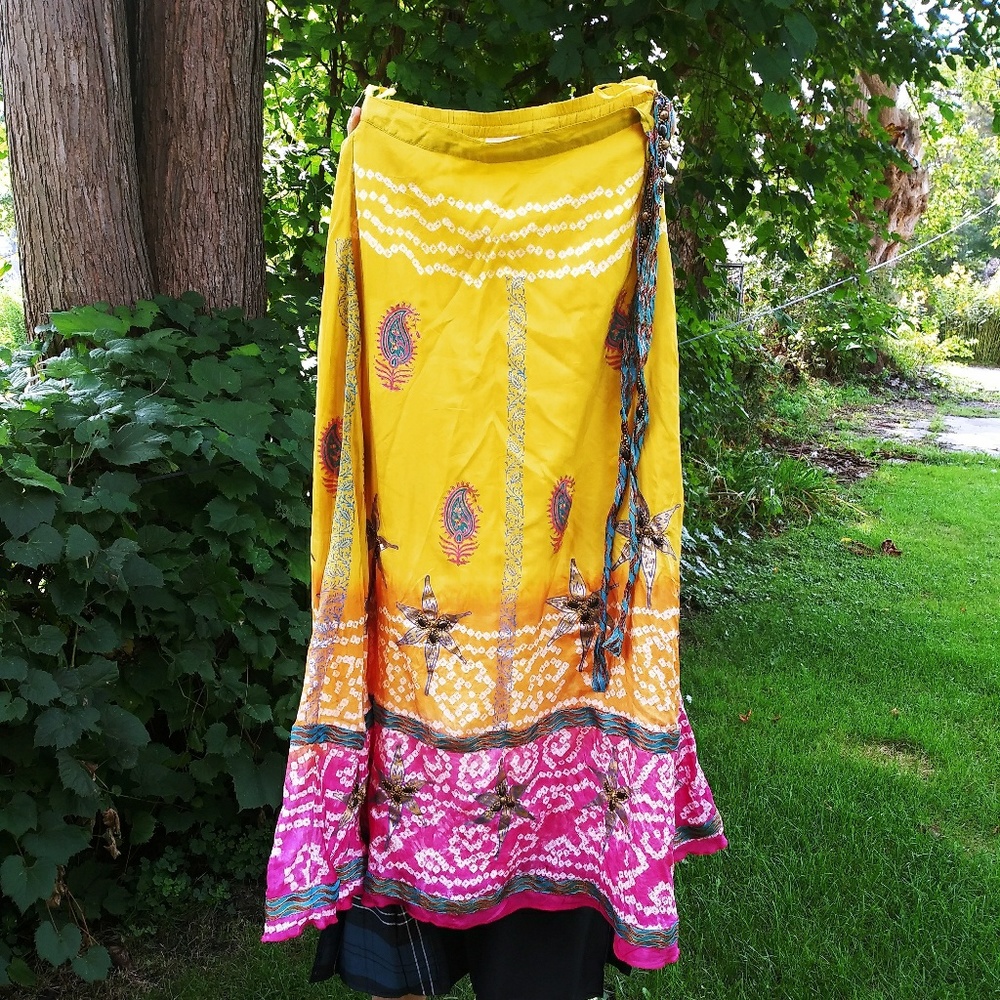 Soft Surroundings Silk Skirt